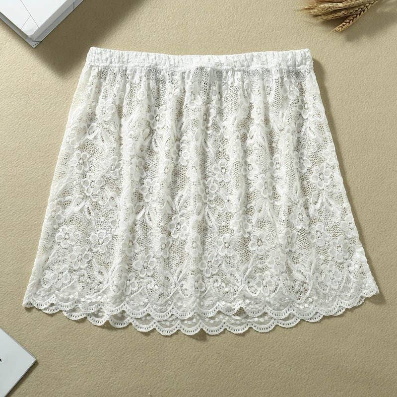 safistyle - Wholesale Skirt - Women's - Scalloped Lace Mini Skirt0
