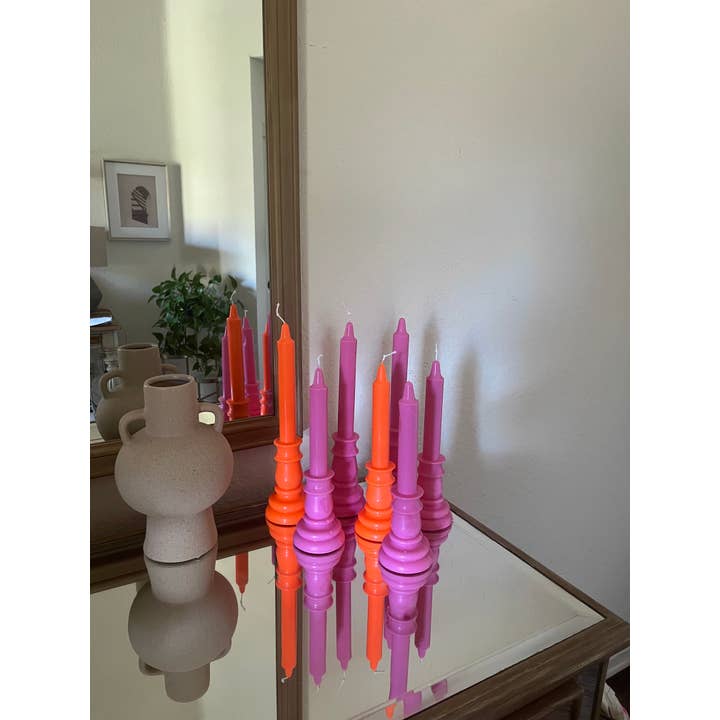 NÉOS CANDLESTUDIO – wholesale Tapered candle/candlestick – Candela Candles - Rose Pink