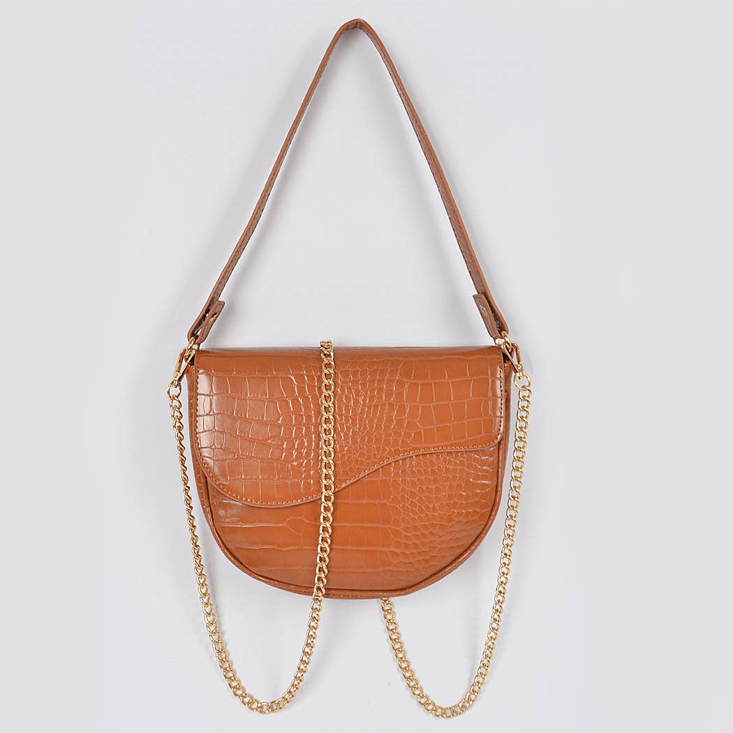 3AM BY H&D ACCESSORIES - Wholesale Shoulder Bag - Women's - Faux Croc Chain Shoulder Bag7