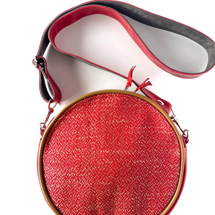 Crystalyn Kae Accessories - Venta al por mayor Bandolera - Mujer - Circle Bag - Bandolera redonda de tela vintage11