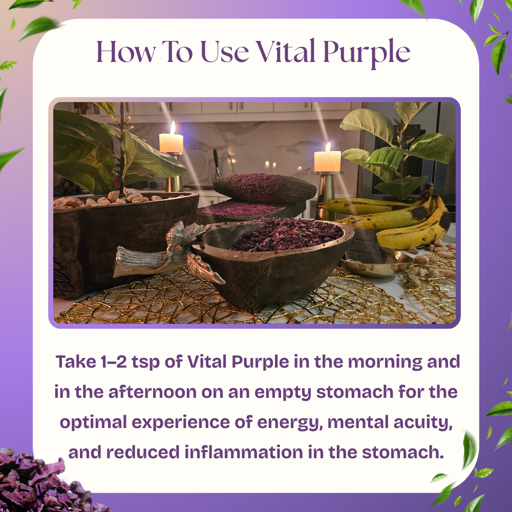 Vital Purple - Wholesale Cocoa Nibs - Energy Nibs High Flavanol Cocoa 10z | Truly Raw | High Antioxidant | Low Cadmium | Purple Cocoa7