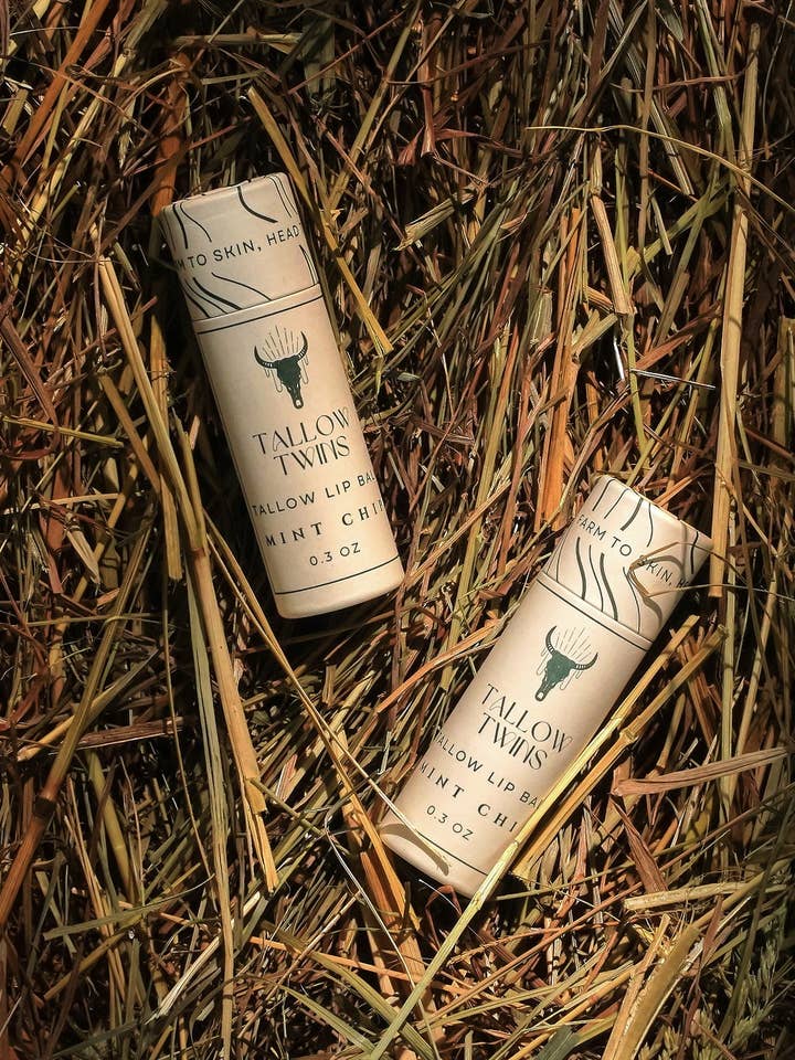 Mint Chip Lip Balm for wholesale by Tallow Twins Inc