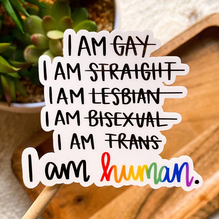 Adesivo I Am Human per la vendita all'ingrosso da parte di MaMarie & Co.