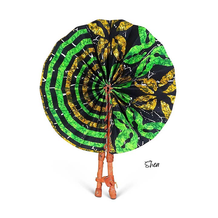 Ti-a Woven Goods - Wholesale Handheld Folding Fan - African Fabric Fan17