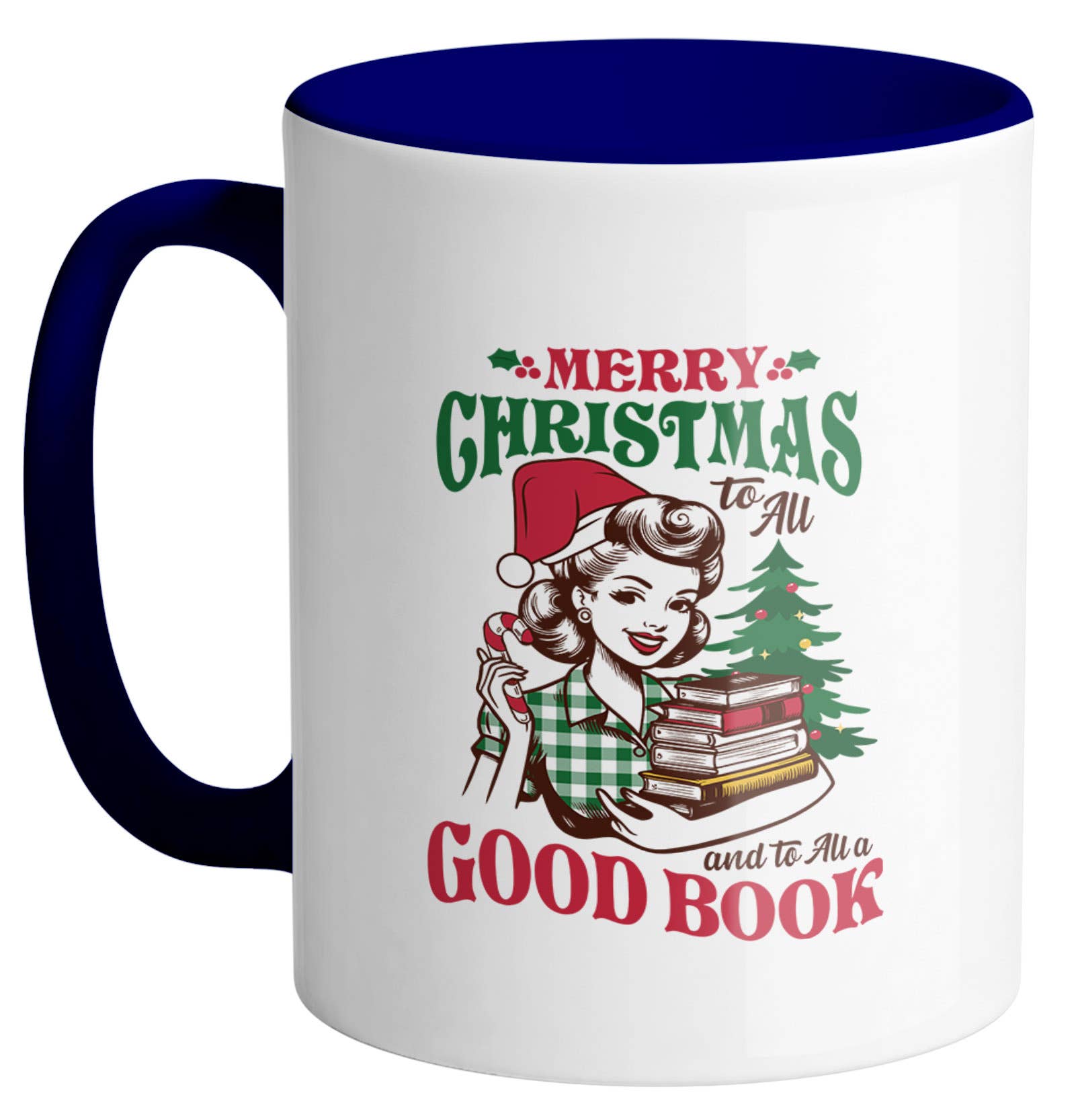 Lucky Luna Apparel – wholesale Coffee mug – Merry Christmas To All & To All A Good Book Ceramic Mug3