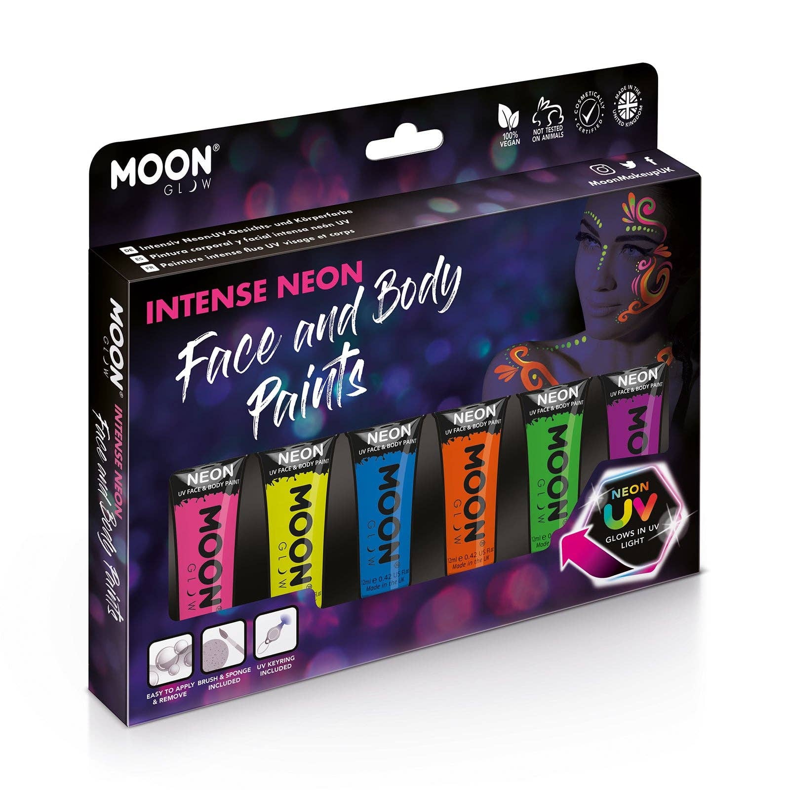 Moon Makeup - Wholesale Face Makeup Palette - Neon UV Glow Blacklight Face & Body Paint Makeup16