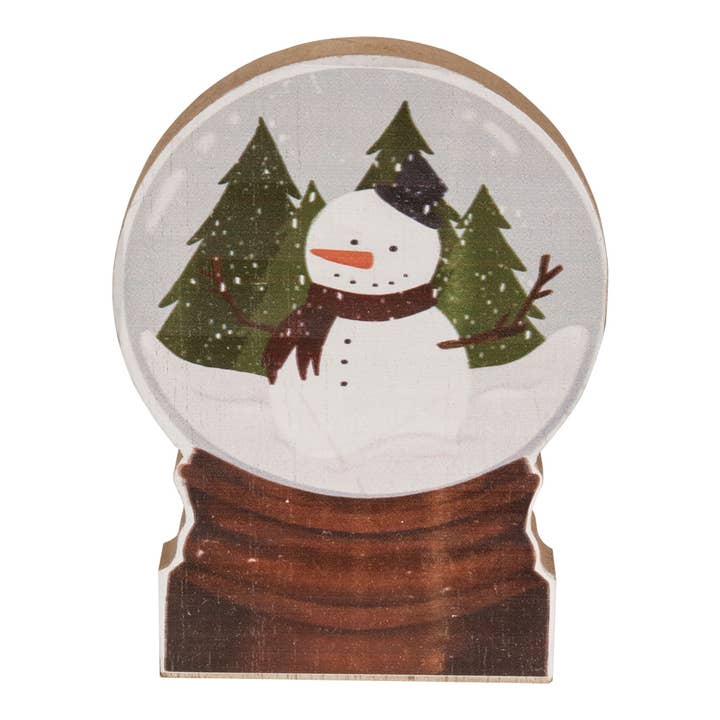 The Hearthside Collection - Wholesale Christmas decoration - Chunky Snowman Forest Snowglobe Sitter