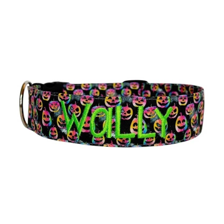 Neon Kürbis-Hundehalsband von Duke & Fox® für den Großhandel von Duke & Fox