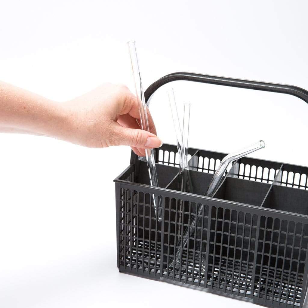 HALM Straws - Wholesale Drinking Straw - 6 x 30 cm (curved) glass straws3