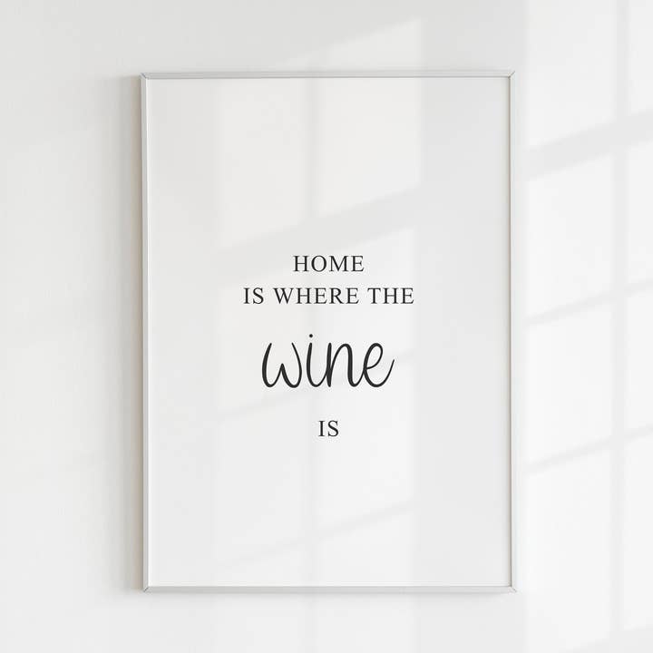 Hjem Er Hvor Vinen Udskrives for engroshandel hos Kalm Lettering