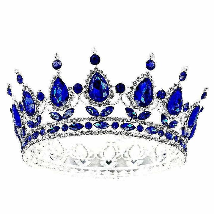 Couronne en strass Pear Bold Stone Queen pour la vente par Diacly