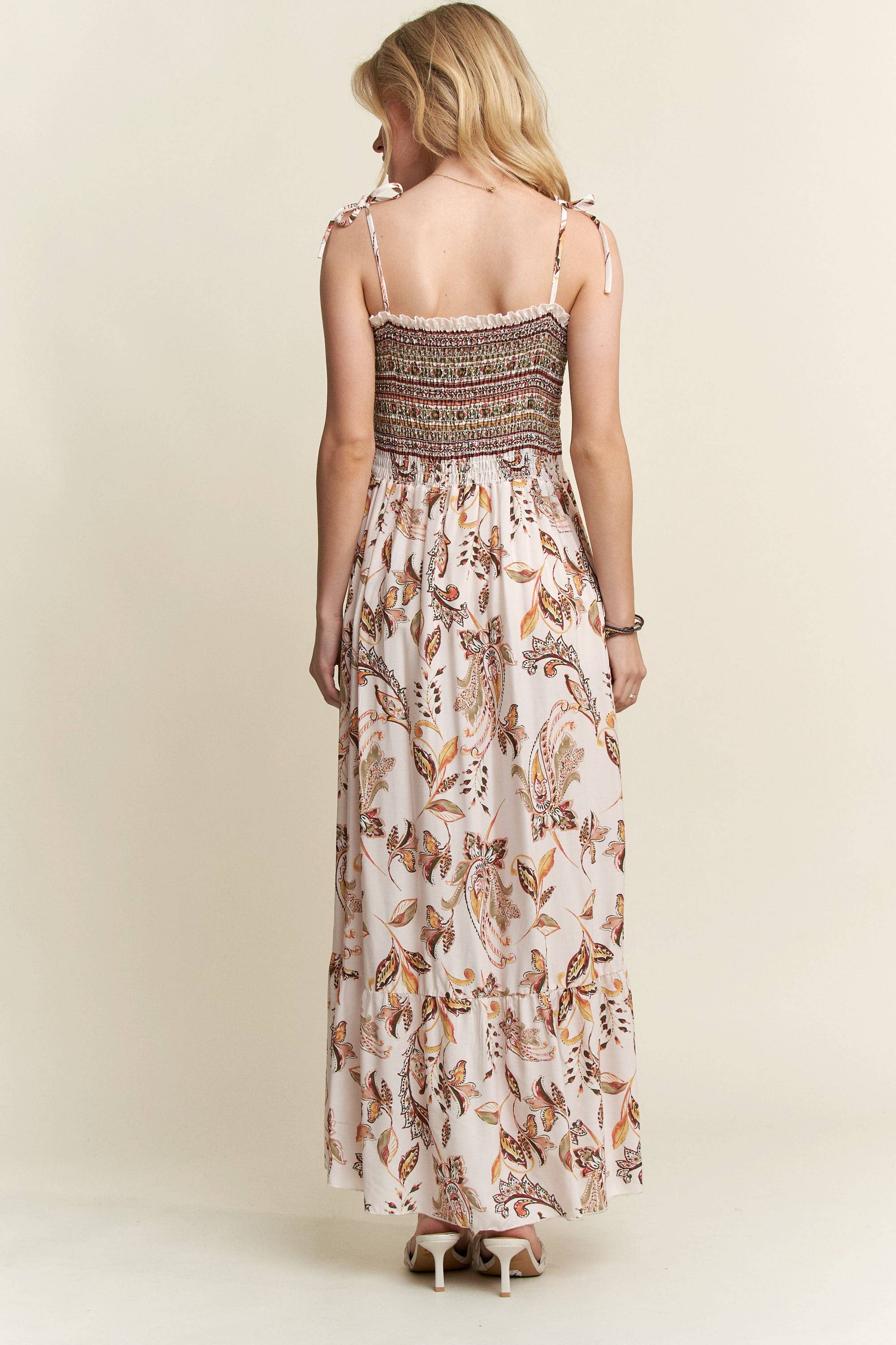 ADORA LA - Vendita all'ingrosso Vestito - Donna - D7501MM - ABITO MAXI CON SPALLINE ANNODATE5