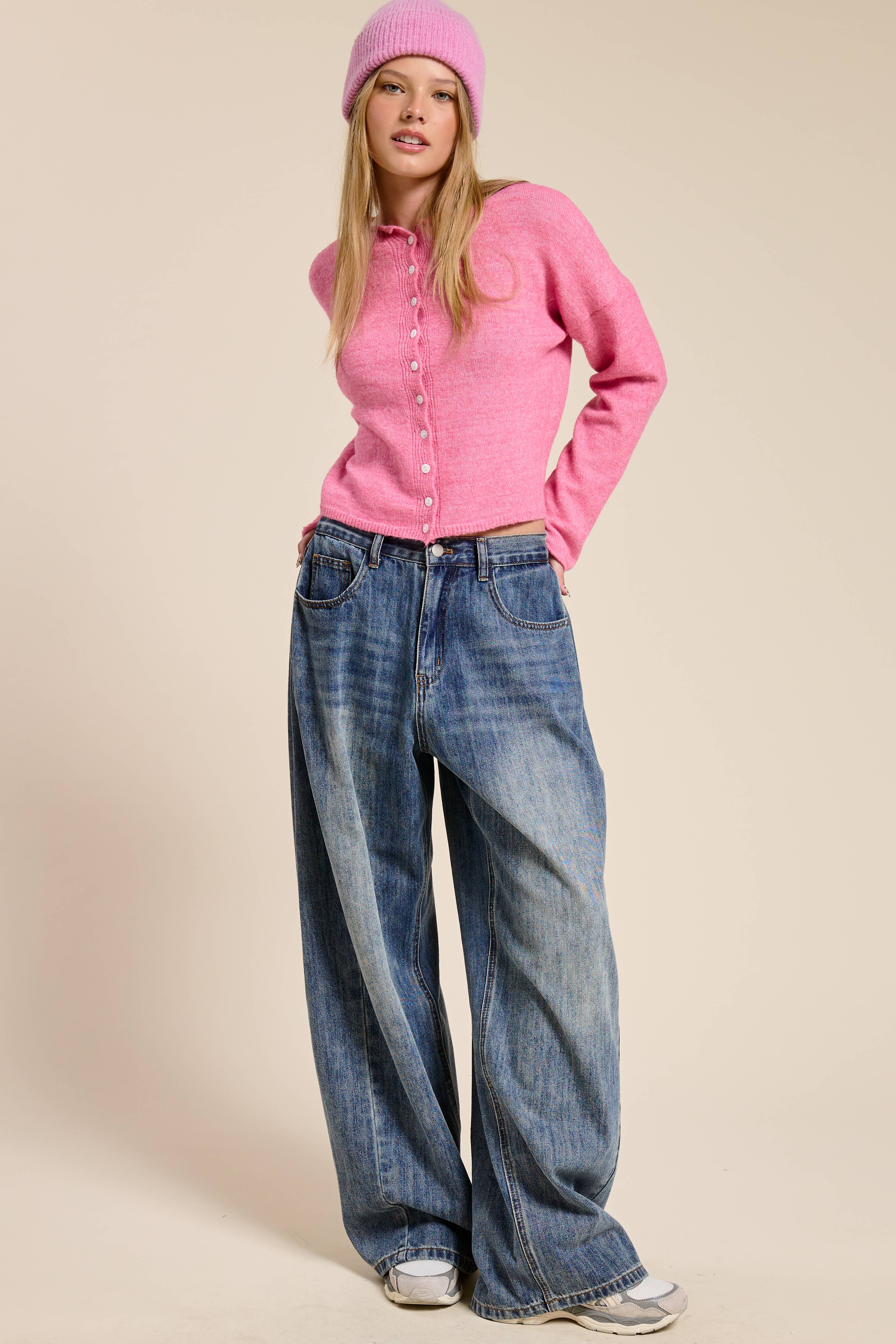 Mimosa - Wholesale Cardigan - Women's - Essential Button Down Cardigan Top29