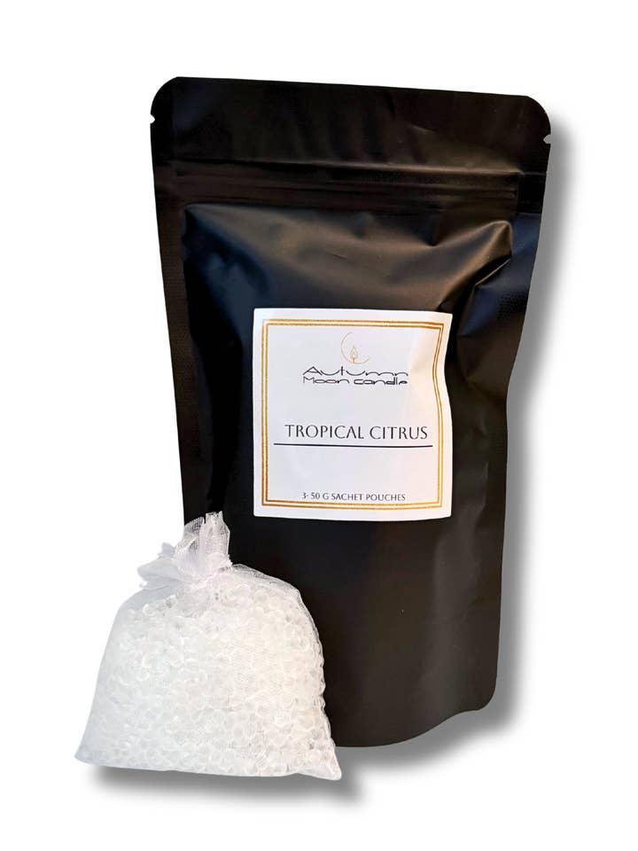 Sachets d'agrumes tropicaux 3 unités pour la vente par Autumn Moon Candle