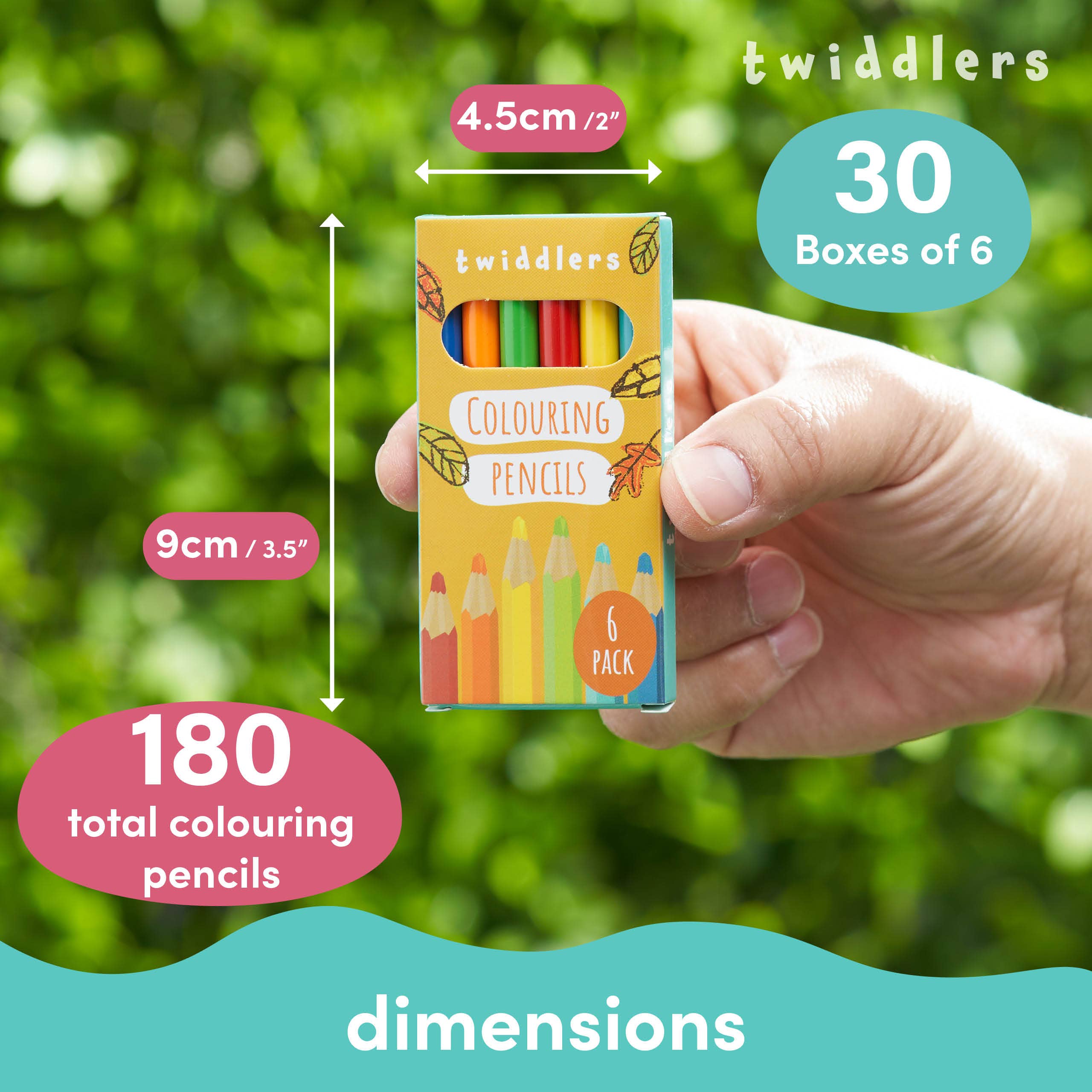 The Twiddlers - Wholesale Colored Pencil - 180 Colouring Pencils (30 Packs of 6)7