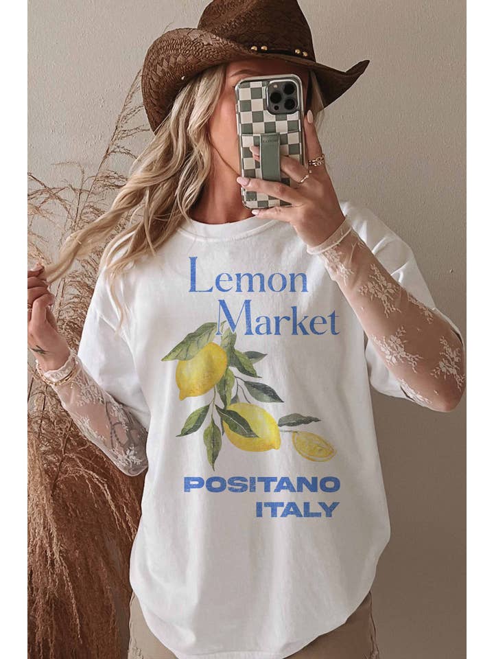 GOOD DAY STREET - Wholesale Tuniek - Dames - GOOD DAY STREET Lemon Market oversized T-shirt4