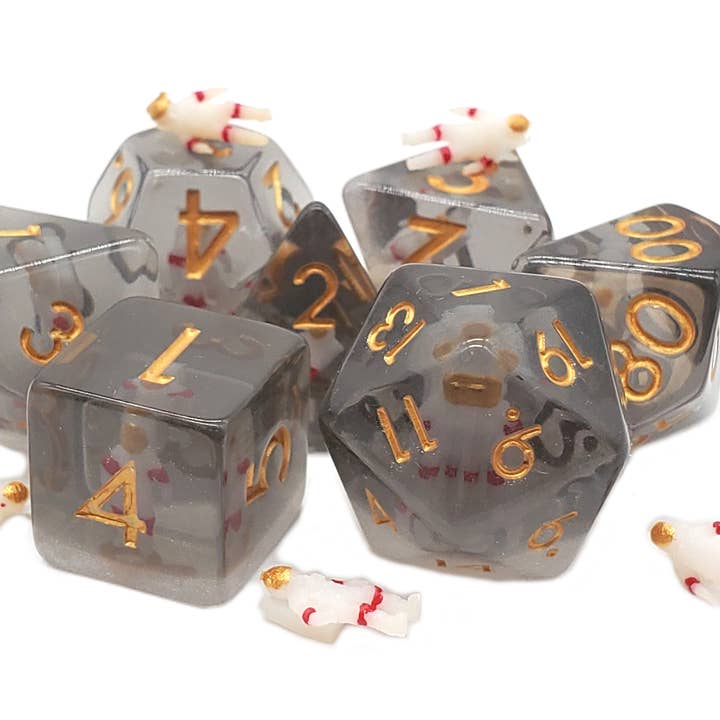Old School 7 Piece DnD RPG Dice Set: Infused - Astronaut for wholesale by Old School Dice