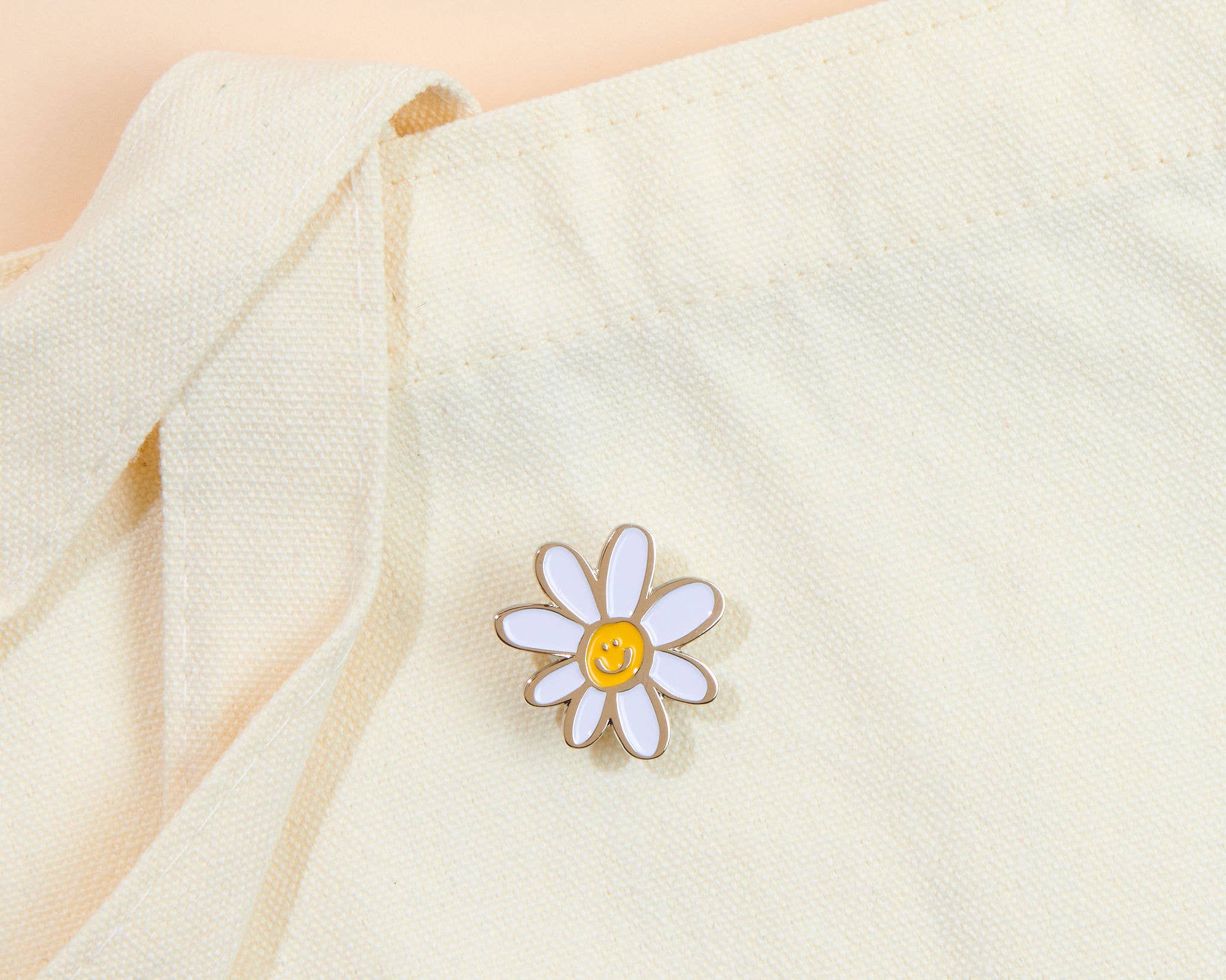 And Here We Are - Wholesale Lapel Pin/Button - Happy Daisy - Flower Enamel Lapel Pin - Stocking stuffer, Holiday, Gift Guide 1