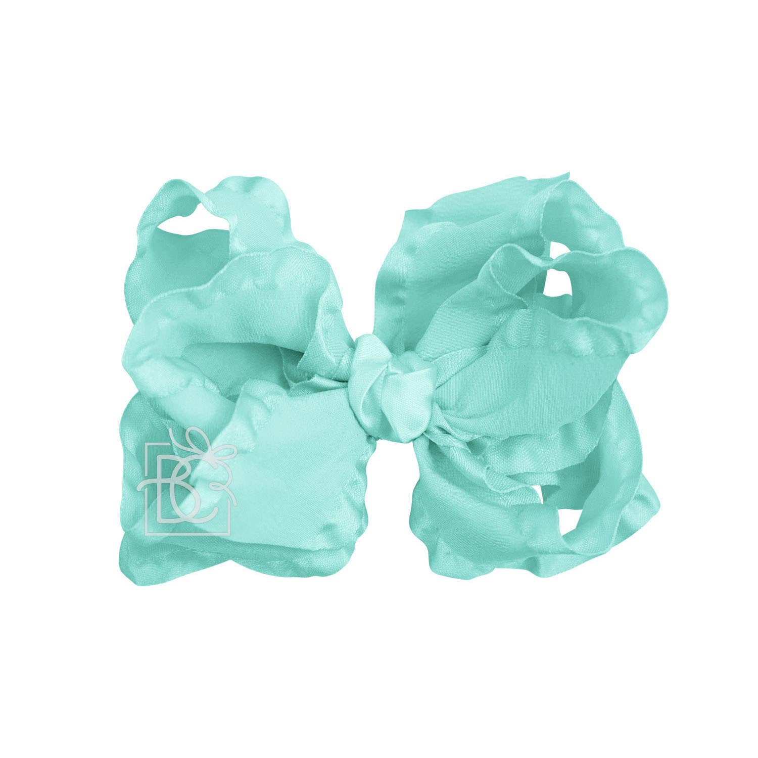 Beyond Creations, LLC - Wholesale Hair Bow - Kids - DOUBLE RUFFLE BOW ON CLIP48