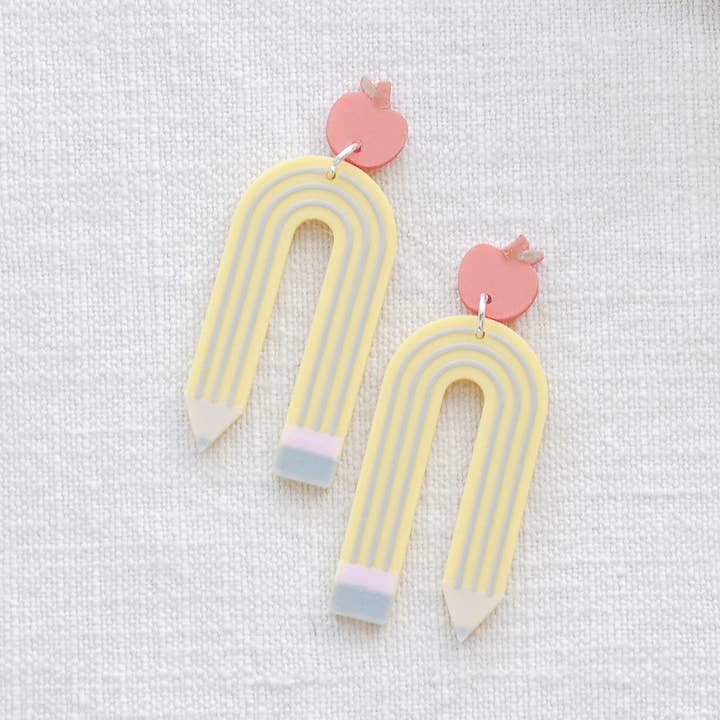 Pendientes Teach Gifts, pendientes de agradecimiento a los profesores para venta al por mayor de Hello Cutters