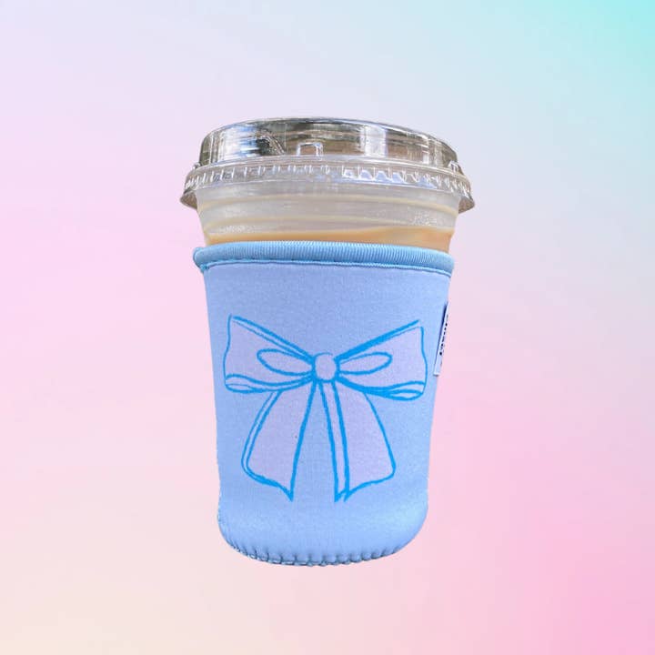 Gracie's Closet - Wholesale Drink Huggers & Koozies - Bow Iced Coffee Sleeve