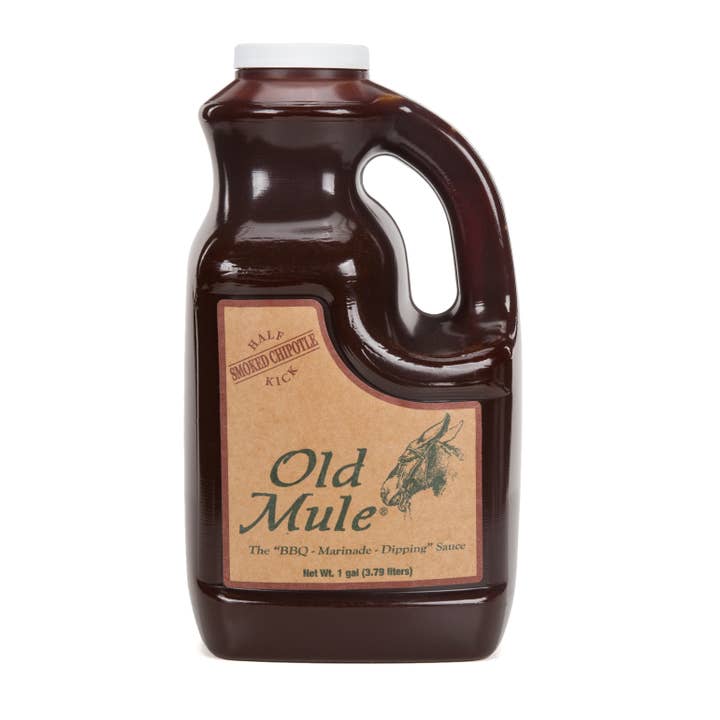 5.2 - Smoked Chipotle Gallon Plastic - Old Mule BBQ Sauce for wholesale by Old Mule Sauces