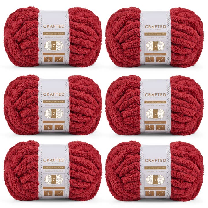 Crafted by Catherine - Wholesale Yarn - Chunky Chenill Yarn | 8oz/227g | Jumbo #7 | Pack of 64