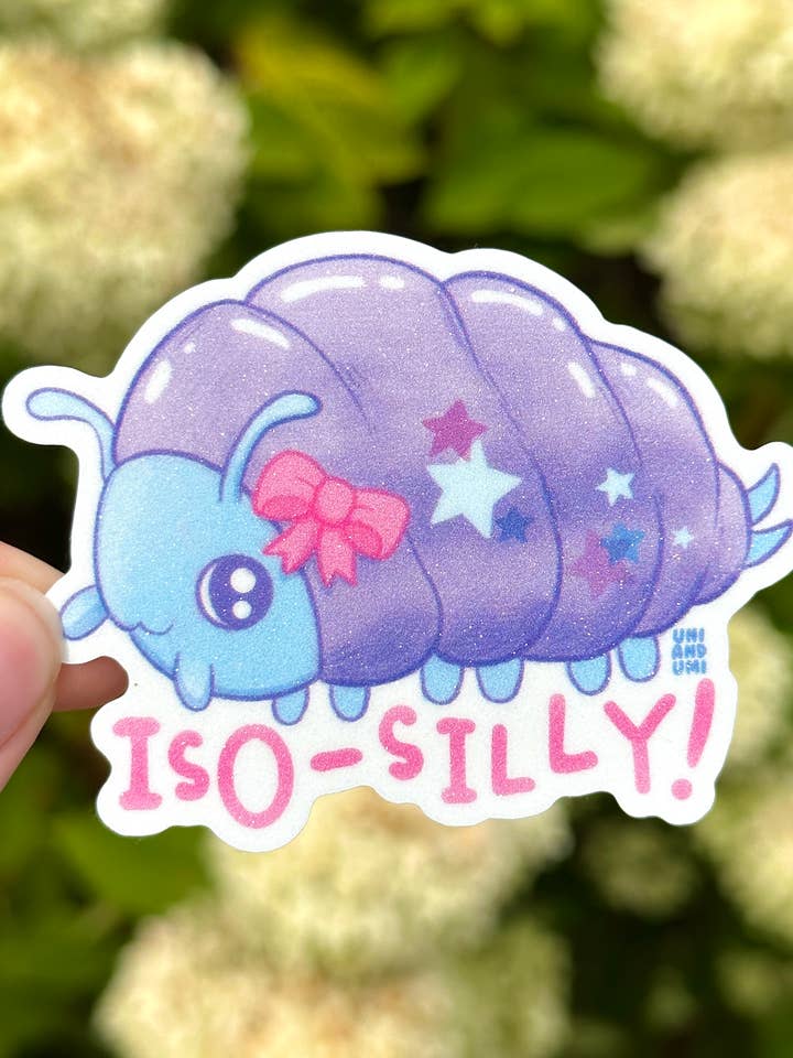Autocollant Isopode "ISO-Silly" | Autocollant Insecte Imperméable pour la vente par Uni & Umi