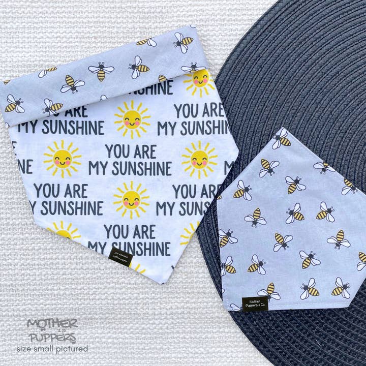 My Sunshine Bandana for wholesale by Mother Puppers Co.
