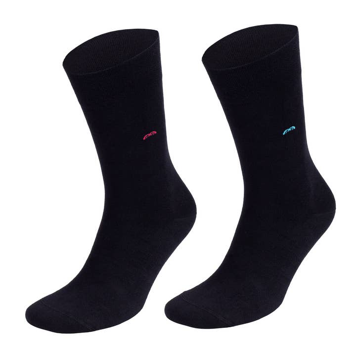 Bambooven - Wholesale Socks - Men's - Men’s Bamboo Dress & Trouser Socks 'Black" 8-Pack - 6333