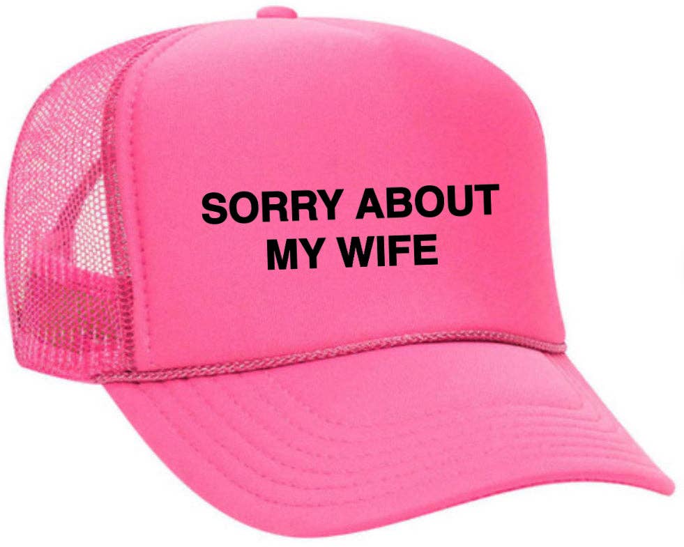 Inappropriate Trucker Hats – boné - Unissexo por atacado – Desculpe, sobre o Chapéu My Wife Trucker20
