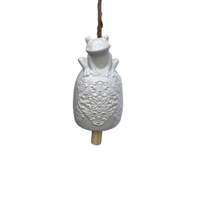 Esschert Design USA - Wholesale Wind Chime - Perching Frog Wind Chime, 3 Asst. Colors