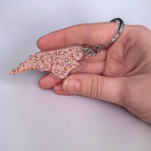 Positively North Carolina - Wholesale Keychain - Women's - North Carolina Floral Keychain & Bag Charms for Women3