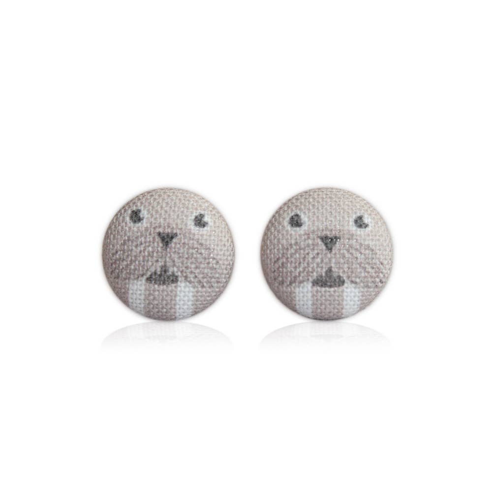 Rachel O's - Vente Clous d'oreille - Boucles d'oreilles boutons en tissu morse4