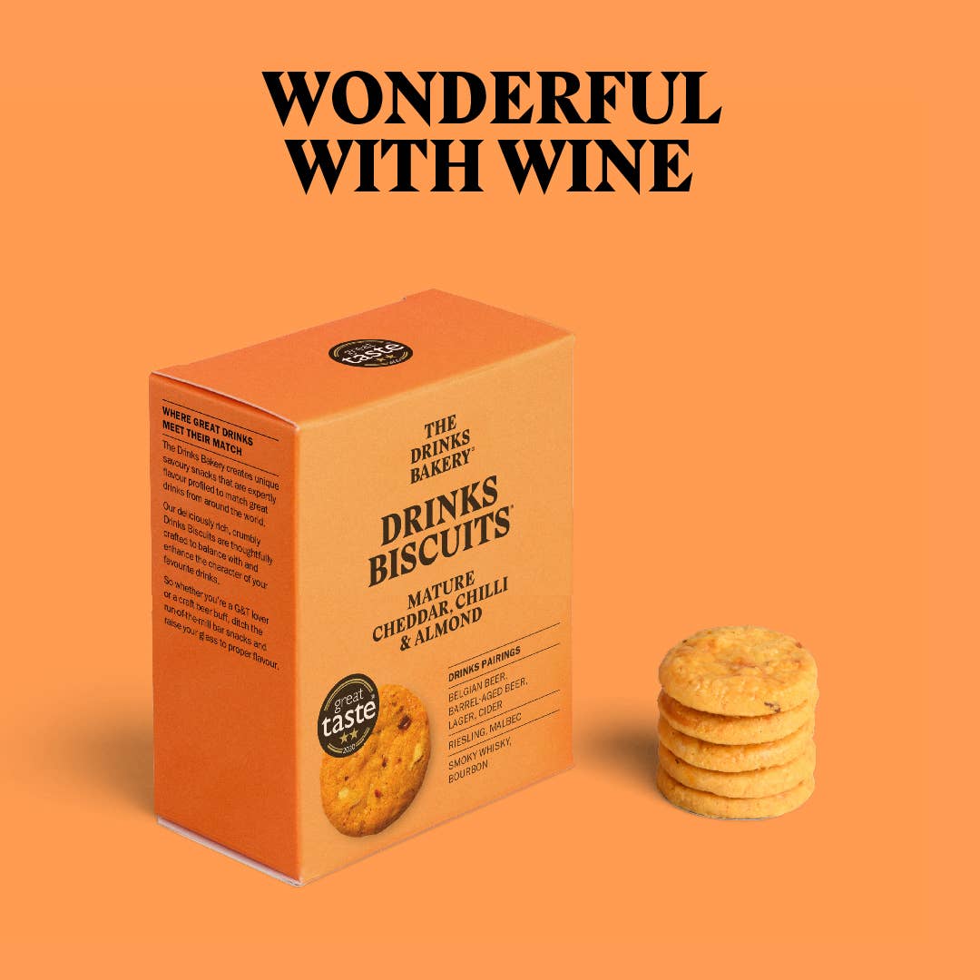 The Drinks Bakery – wholesale Biscuit – Drinks Biscuits - Mature Cheddar & Smoked Chilli 110g3
