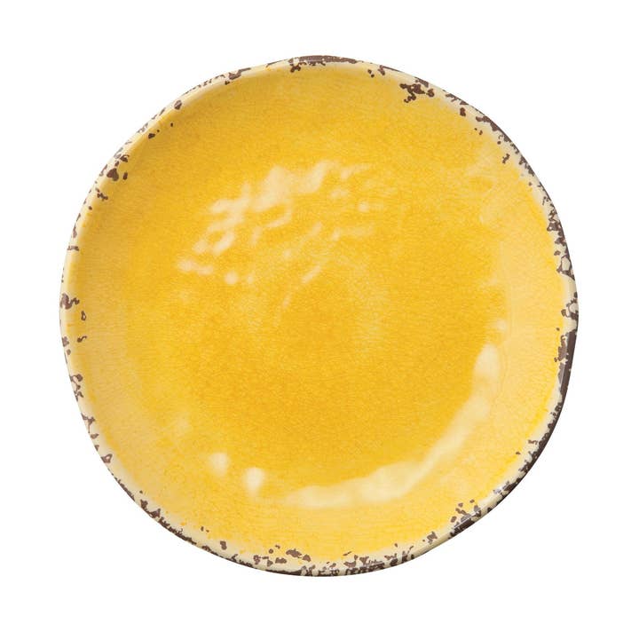 Crackle 6" Melamine Plate, Yellow for wholesale by Supreme Housewares