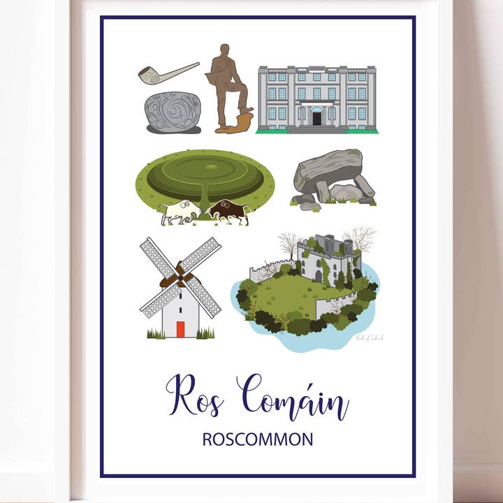 Roscommon Landmarks for wholesale by Prints of Ireland