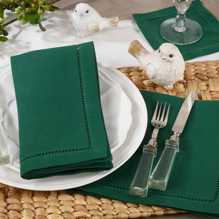 Fennco Styles - Wholesale Dinner & Cloth Napkin - Hemstitch Border 20-Inch Dinner Napkin2