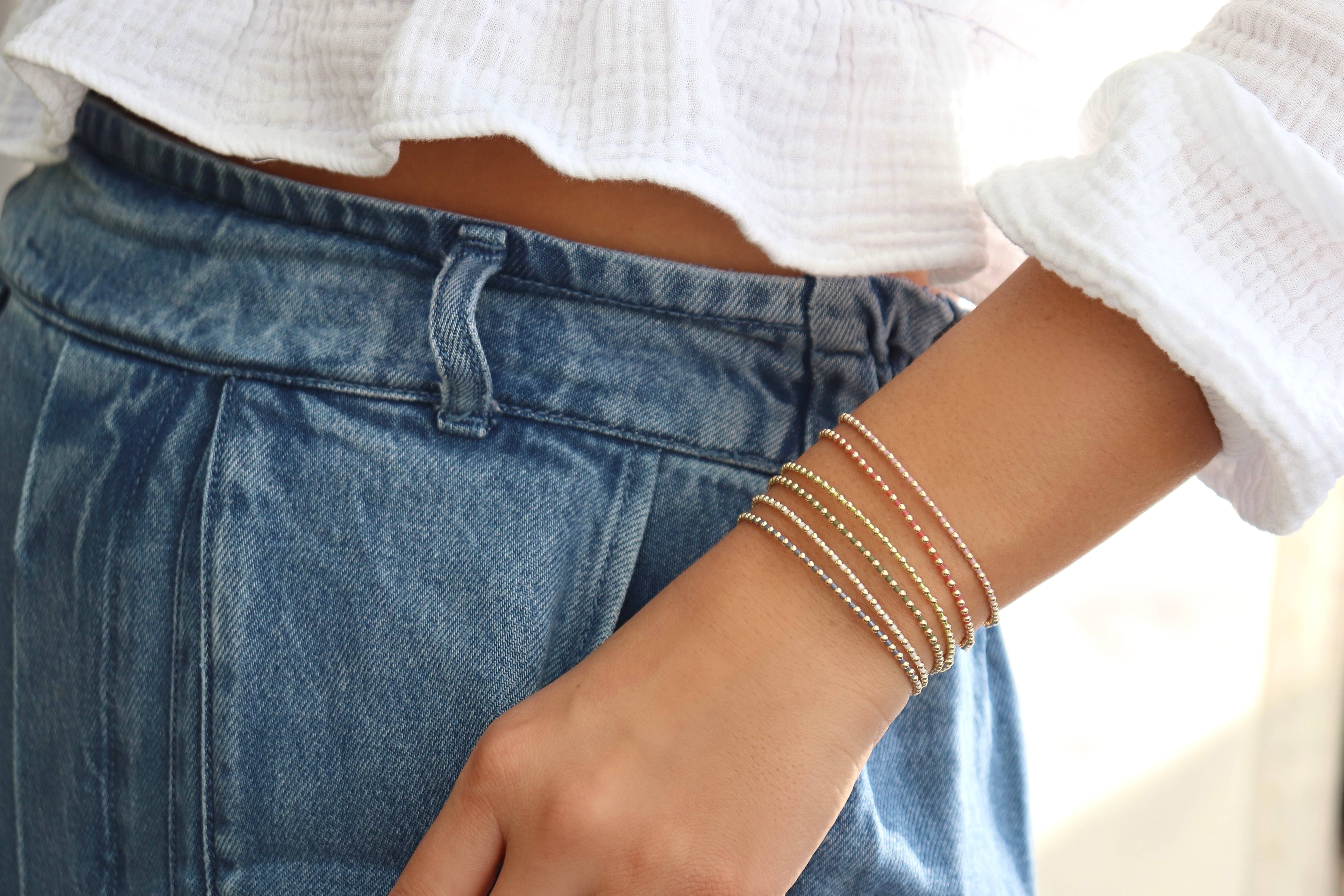 Kaylie Dawn Jewelry - Wholesale Beaded Bracelet - Stevie Super Delicate Gold Filled Bead & Miyuki Bracelet5