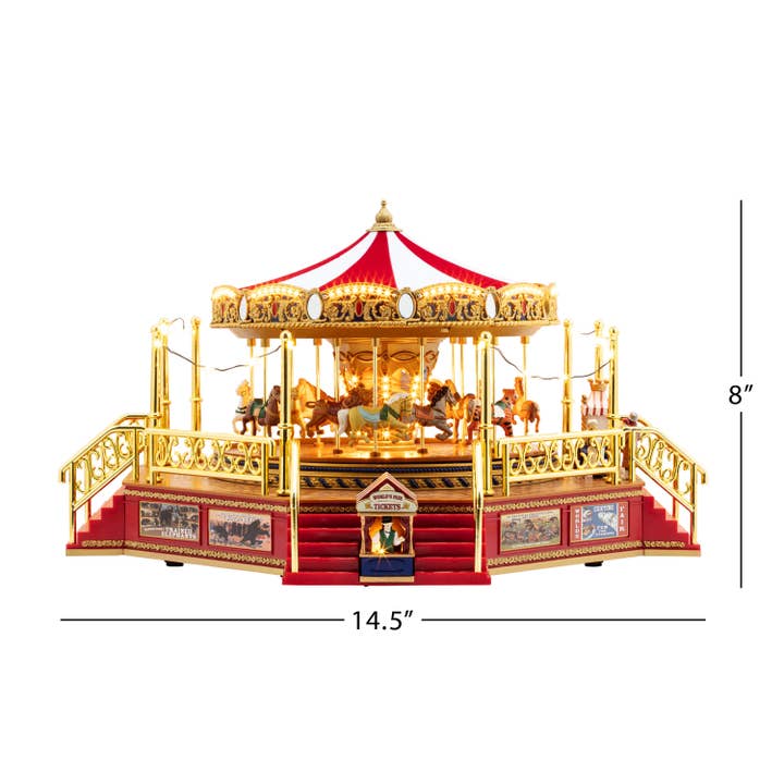 Mr. Christmas - Wholesale Christmas Decoration - 90th Anniversary World's Fair Boardwalk Carousel