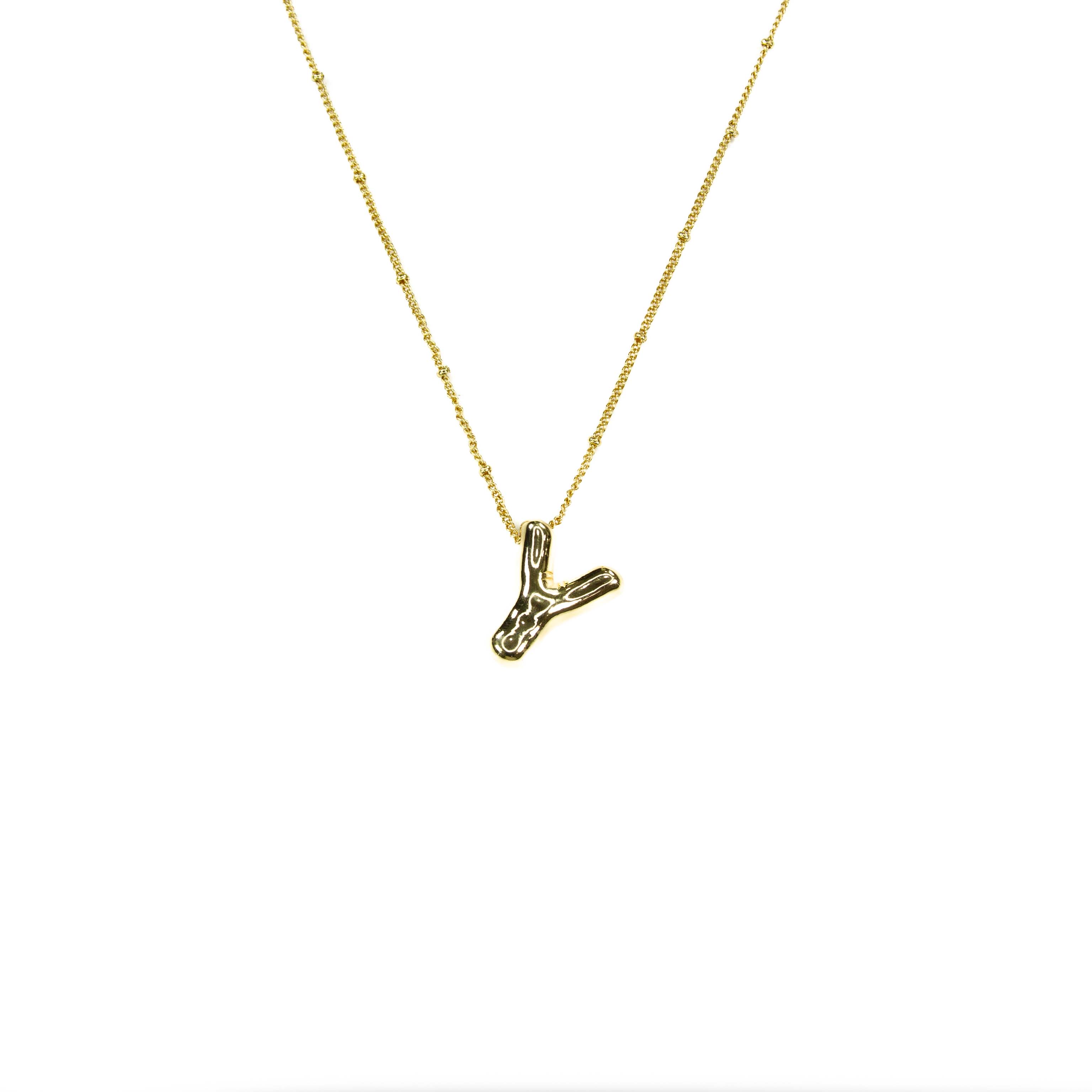 Savvy Bling – Engroshandel Halskæde med vedhæng – Initiale ballonboble guldhalskæde24