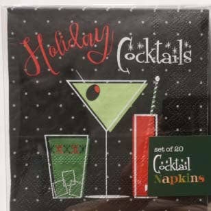 Mod Lounge Paper Company – wholesale Disposable napkin – Holiday Cocktails Mid Century Modern Beverage Napkin4