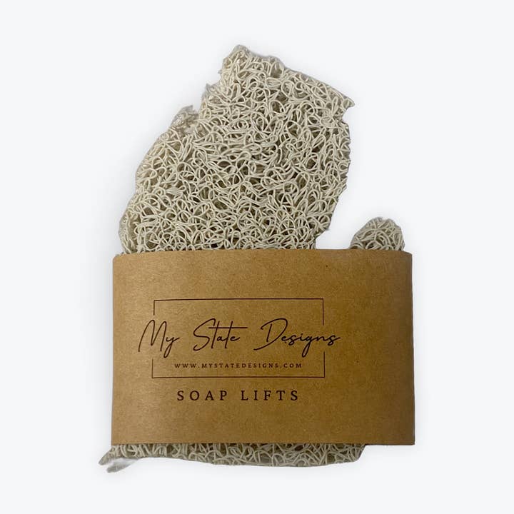 My State Designs - Wholesale Soap Pouch/Sack/Bag - Michigan Soap Lift- Off White- MSL20