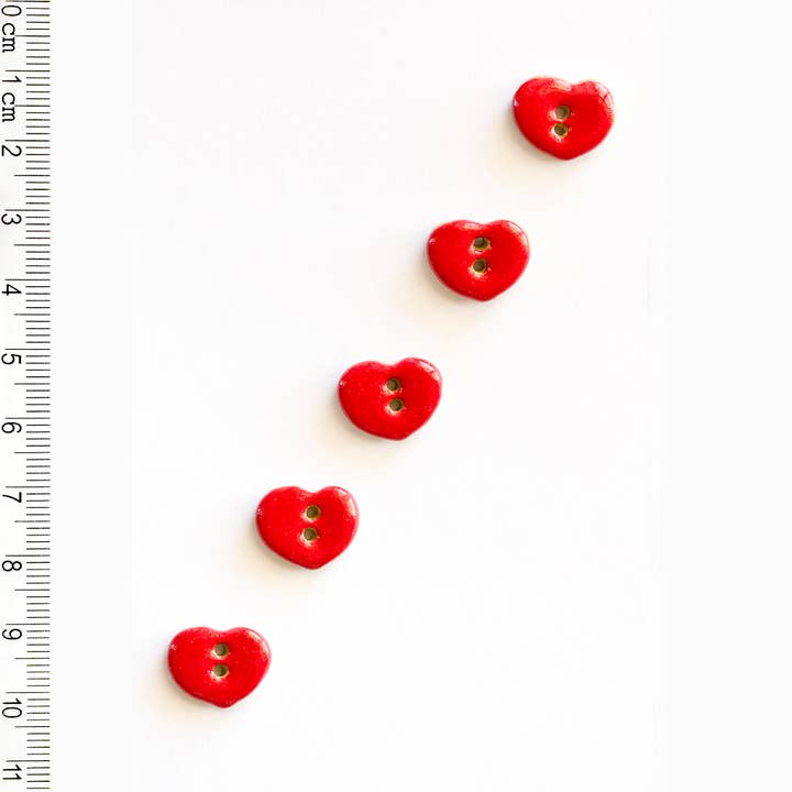Incomparable Buttons - Wholesale Sewing Button/Snap - L559 Red Heart Buttons