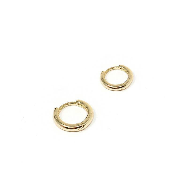The Sis Kiss - Wholesale Huggie Earrings - Mini Puffy Heart Charm Huggies - 2 ways to wear this pair