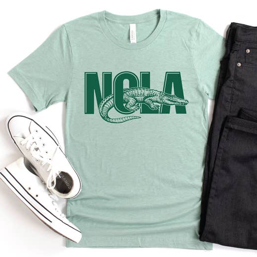 Nola T-Shirt Club - Wholesale Screen Printed T-Shirt - Unisex - NOLA Gator T-Shirt - New Orleans Gator T-Shirt1