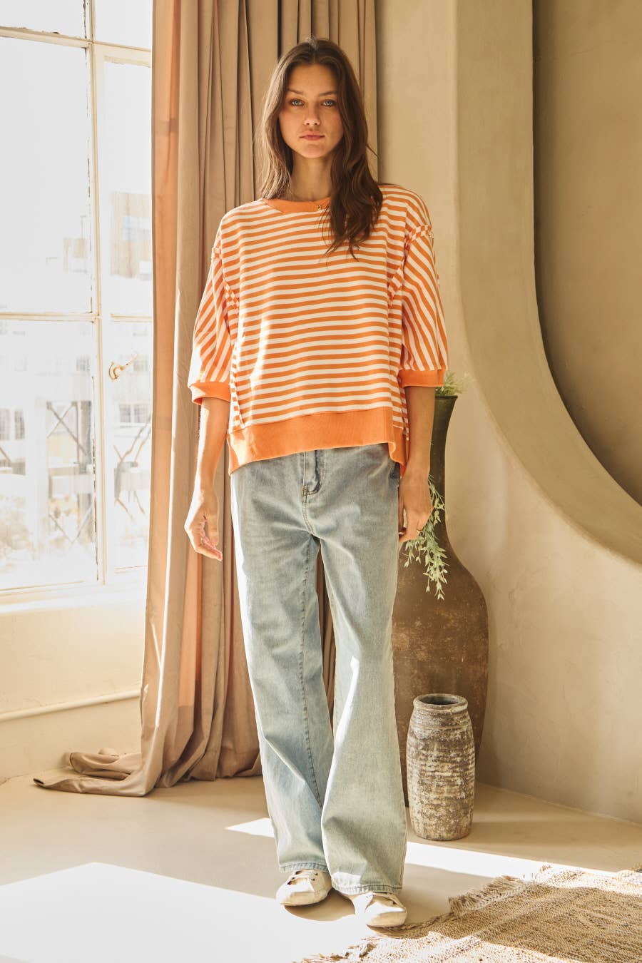 Oddi - Vente Haut en maille – femme - Top en tricot rayé7