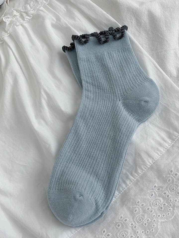 3-Pair Pack Cotton Mesh Ankle Socks with Delicate Ruffle Trim and other Purchase Wholesale mesh socks. Free Returns & Net 60 Terms on Faire trending on Faire.