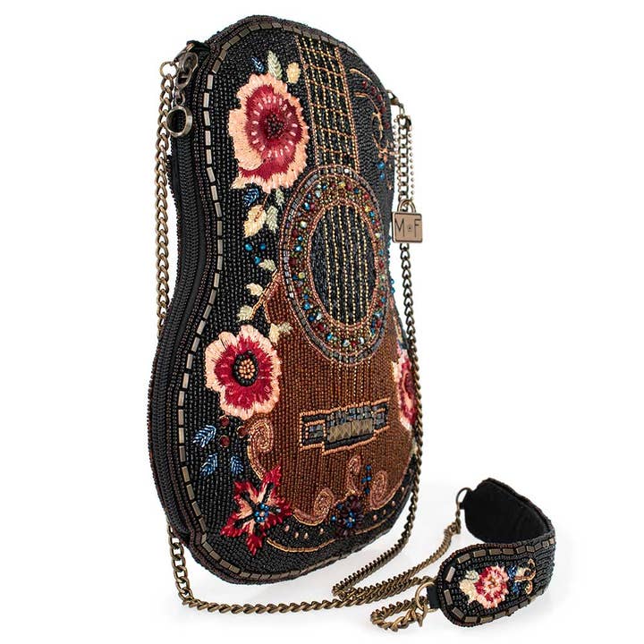 Mary Frances Accessories - Wholesale Crossbody Bag - Women's - Classical Vibe Beaded Guitar Crossbody Handbag3