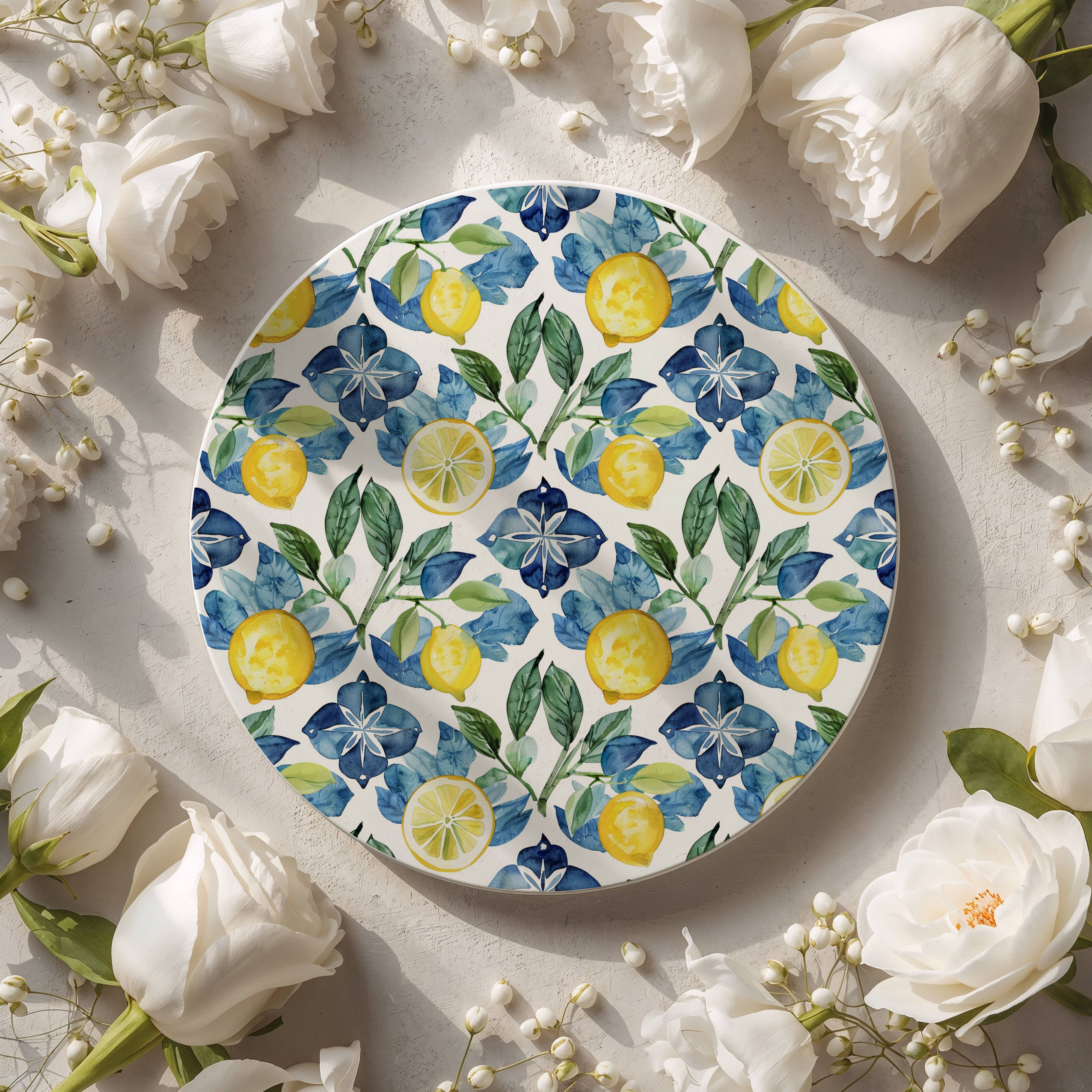 Gia Roma - Wholesale Decorative Tabletop Object - Blue Country Coaster Elegant Grandmillennial Blue Home Decor70